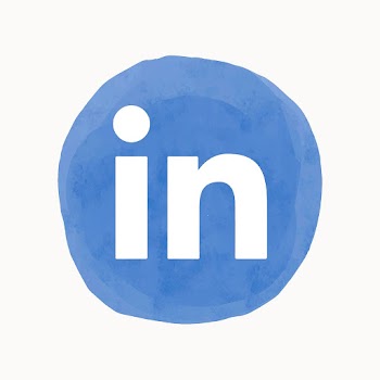 LinkedIn logo in watercolor design. Social… | Free stock illustration | High Resolution graphic