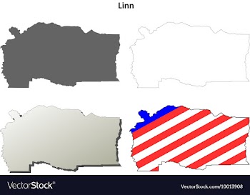 Linn Map Icon Set vector image