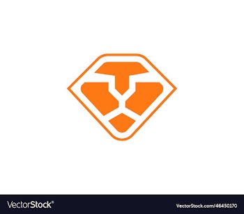 lion and diamond logo combination with business