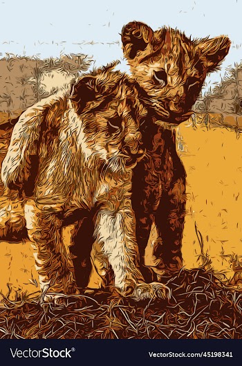 lion animal creative poster image