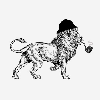 Lion, animal illustration. Free public | Free Photo Illustration - rawpixel