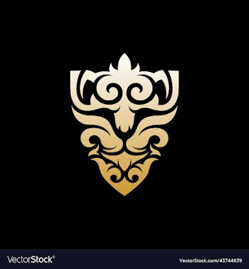 lion animal ornament luxury creative logo