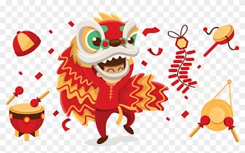 Lion Dance Chinese New Year Dragon Dance - Chinese Lion Dance Cartoon Png