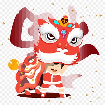 Lion dance Chinese New Year Lantern Festival - lighting comic 