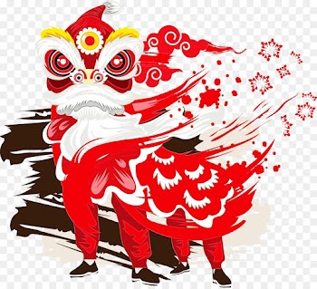 Lion Dance, Chinese New Year, Lion, Red, Art PNG