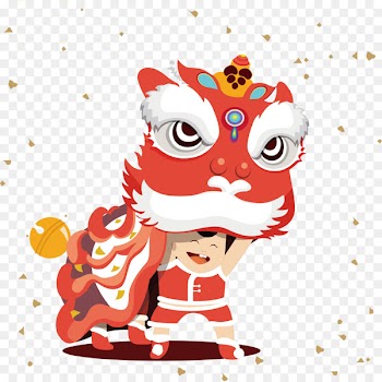 Lion dance Chinese New Year Tangyuan Lantern Festival Illustration - Lion boy vector 