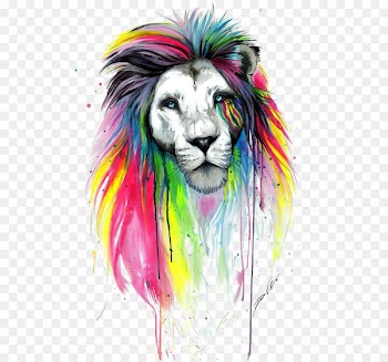 Lion Drawing Painting Art - Watercolor lion 