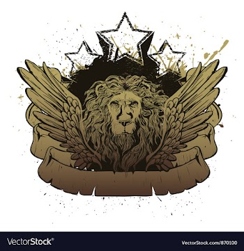 Lion emblem vector image