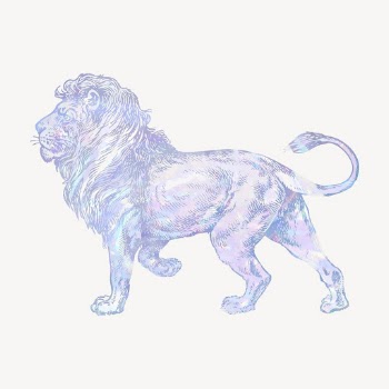 Lion holographic clipart, animal aesthetic | Free Vector Illustration - rawpixel