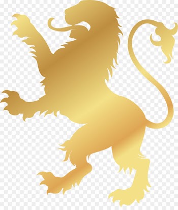 Lion Logo Gold Symbol - Golden noble lion 