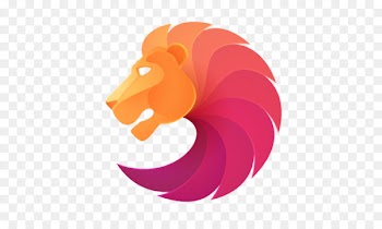 Lion Logo Illustration Design Clip art - degradado background 