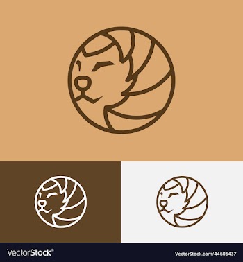lion logo minimalist design art