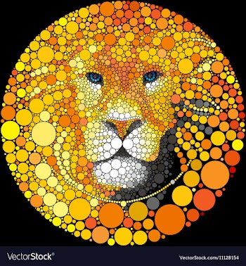 Lion Mane Portrait Predator Abstract Wild vector image
