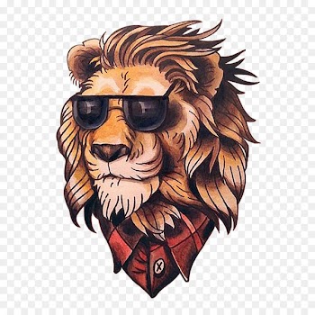 Lion Old school (tattoo) Flash New school - Painted lion head 