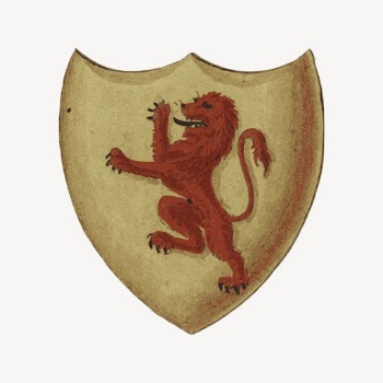 Lion shield crest clipart, medieval | Free Vector - rawpixel