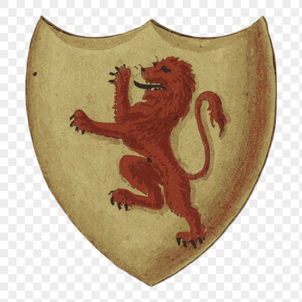 Lion shield png crest sticker, | Free PNG - rawpixel