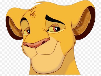 Lion, Simba, Lion King, Cartoon, Face PNG