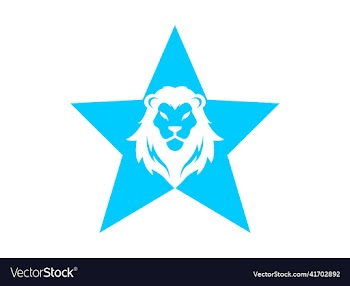 lion star logo design