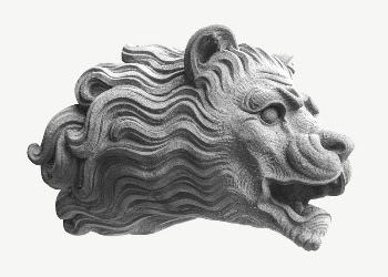 Lion statue collage element psd | Free PSD - rawpixel
