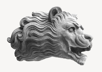 Lion statue isolated image on white | Free Photo - rawpixel