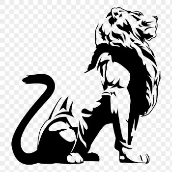 Lion statue png sticker illustration, | Free PNG - rawpixel