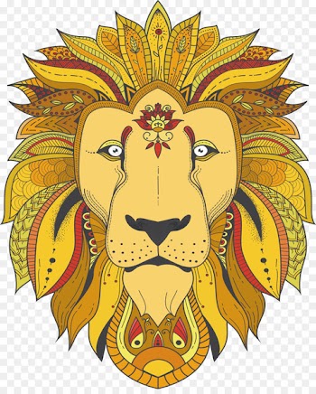 Lionhead rabbit Lion's Head Illustration - National spirit lion head 