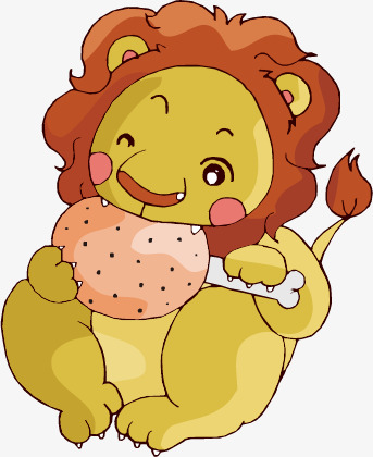 Lions Eat Meat, Cartoon, Vector, Animal PNG and Vector for Free Download