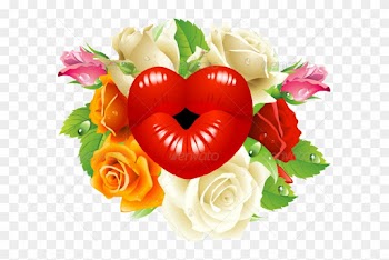 Lips Heart - Vector Roses
