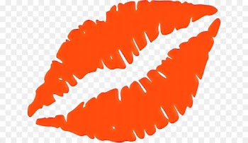 Lips, Kiss, Drawing, Orange, Red PNG