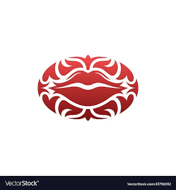 lips luxury ornament abstract creative logo