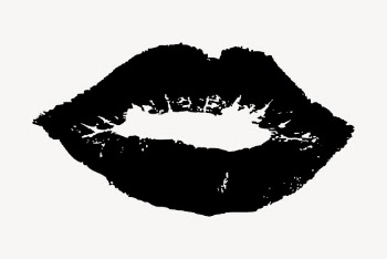 Lips silhouette clipart, love illustration | Free Vector - rawpixel