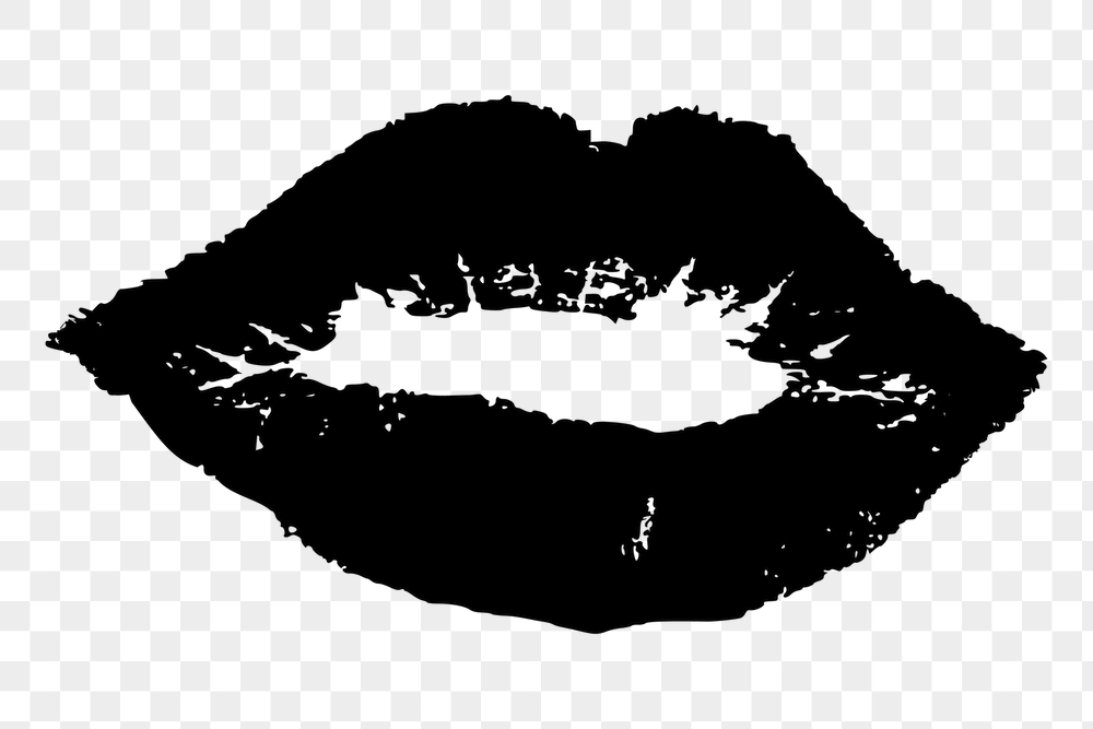 Lips silhouette png sticker love | Free PNG - rawpixel