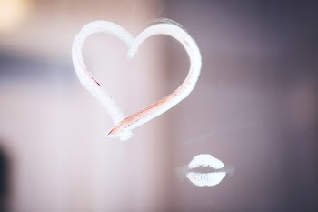 Lipstick on the mirror