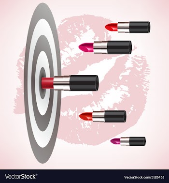  					Lipstick target vector image														