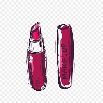 Lipstick Watercolor painting Cosmetics - Vector lipstick 