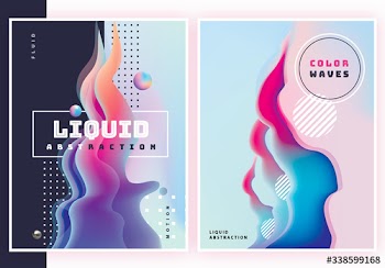 Liquid Abstract Poster Set