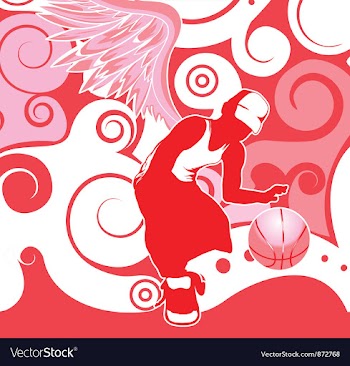 Liquid background with boy vector image