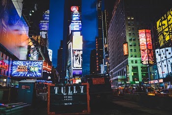 Lit Billboards Photo