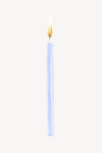 Lit birthday candle, object illustration | Free Photo Illustration - rawpixel