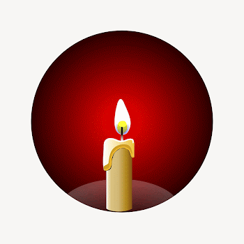 Lit candle  clipart illustration | Free PSD - rawpixel