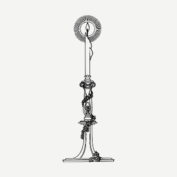 Lit candle drawing, vintage object | Free PSD - rawpixel