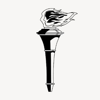 Lit torch clipart, vintage object | Free Vector - rawpixel