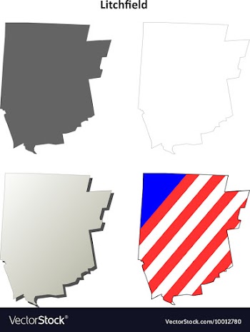 Litchfield Map Icon Set vector image