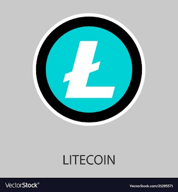 Litecoin ltc outline icon cryptocurrency vector image