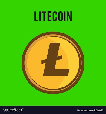 Litecoin ltc outline icon cryptocurrency vector image