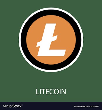Litecoin ltc outline icon cryptocurrency vector image
