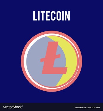Litecoin ltc outline icon cryptocurrency vector image