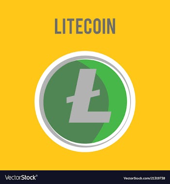 Litecoin ltc outline icon cryptocurrency vector image