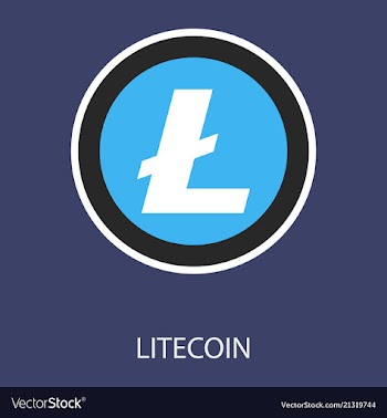 Litecoin ltc outline icon cryptocurrency vector image
