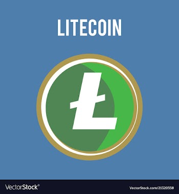 Litecoin ltc outline icon cryptocurrency vector image